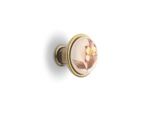 Ручка меблева DC DG 197G4 бронза стара/MLK7 бежева квітка (DG 19 G4/07M) (SL) Ручка меблева DC DG 197G4 бронза стара/MLK7 бежева квітка (DG 19 G4/07M) (SL)